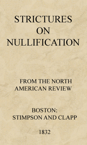 Strictures on Nullification cover