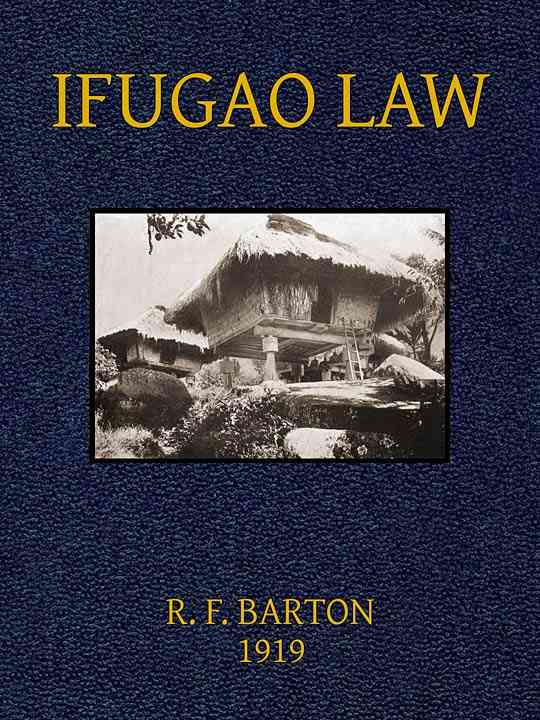 Ifugao Law / (In American Archaeology and Ethnology, Vol. 15, No. 1) cover