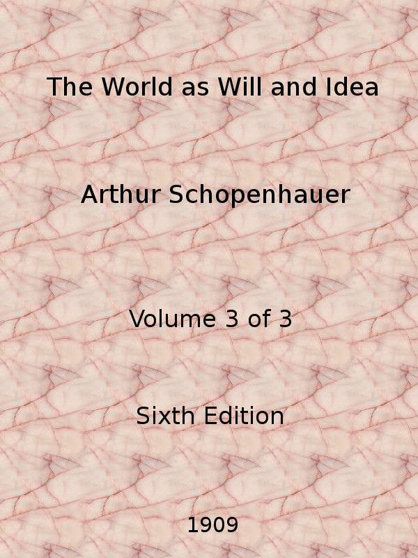 The World as Will and Idea (Vol. 3 of 3) cover