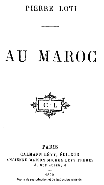 Au Maroc cover