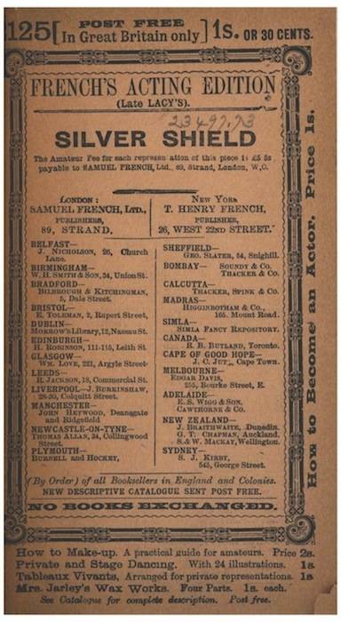 The Silver Shield: An Original Comedy in Three Acts cover