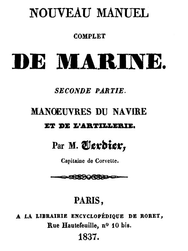 Nouveau manuel complet de marine, seconde partie: manoeuvres cover