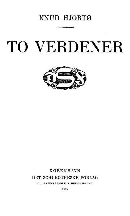 To verdener cover