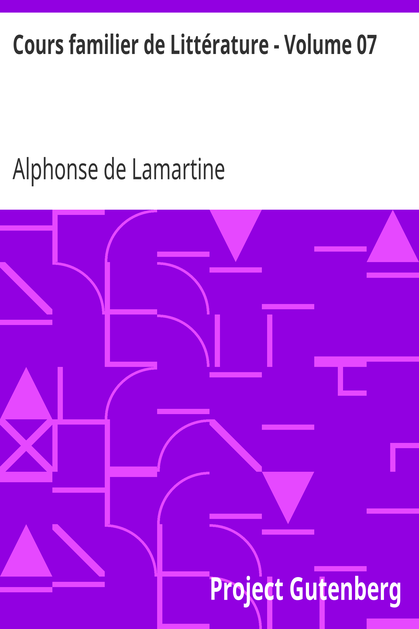 Cours familier de Littérature - Volume 07 cover