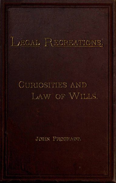 The Curiosities and Law of Wills cover