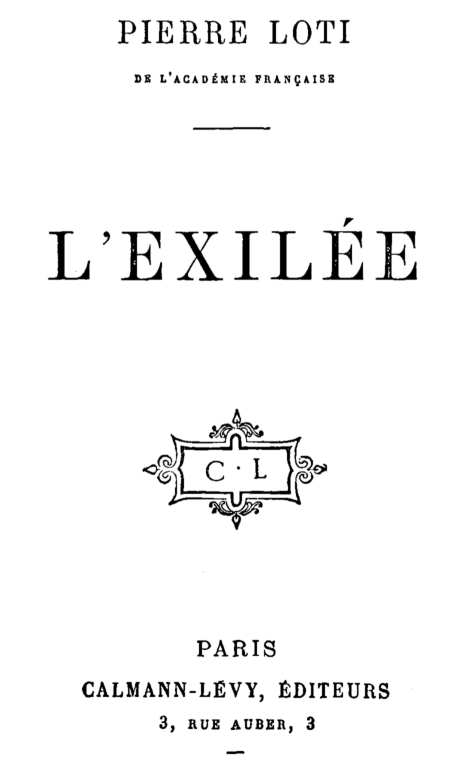L'exilée cover