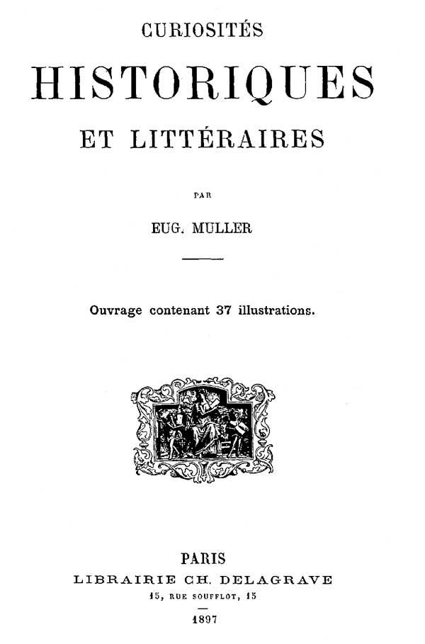 Curiosités Historiques et Littéraires cover