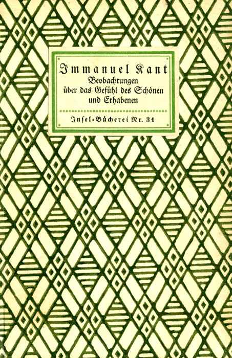 Beobachtungen über das Gefühl des Schönen und Erhabenen cover