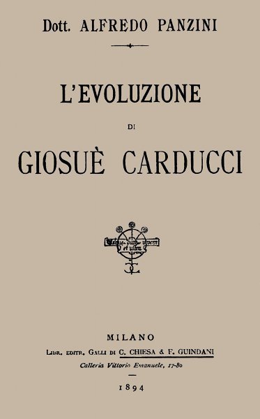 L'evoluzione di Giosuè Carducci cover