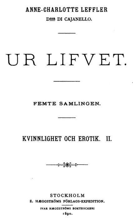 Kvinnlighet och erotik II. cover