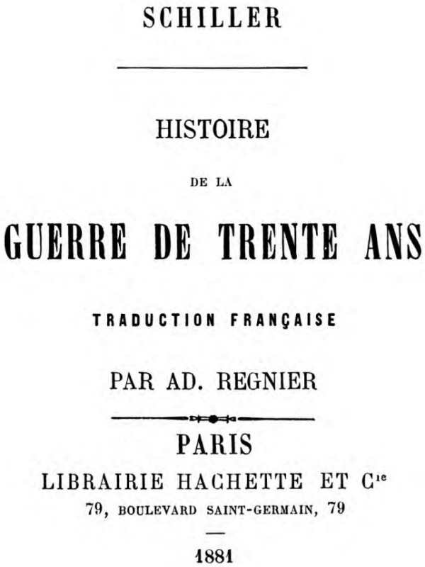 Histoire de la Guerre de Trente Ans cover