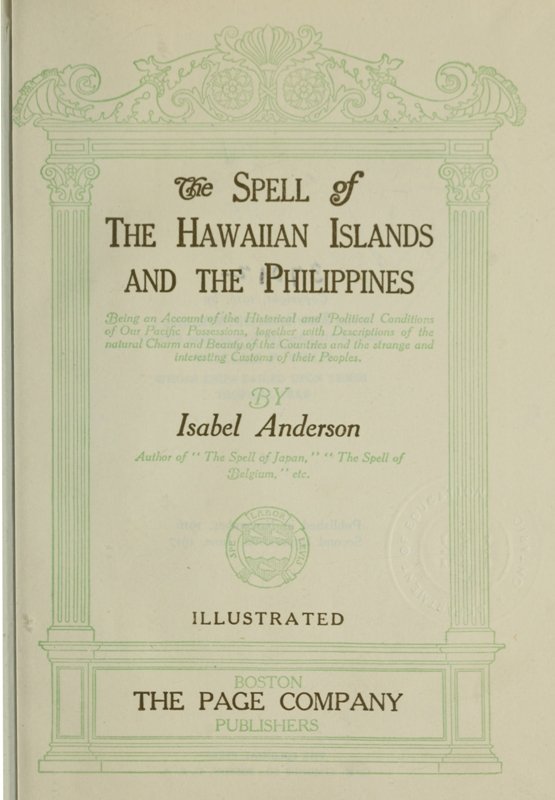 The Spell of the Hawaiian Islands and the Philippines cover