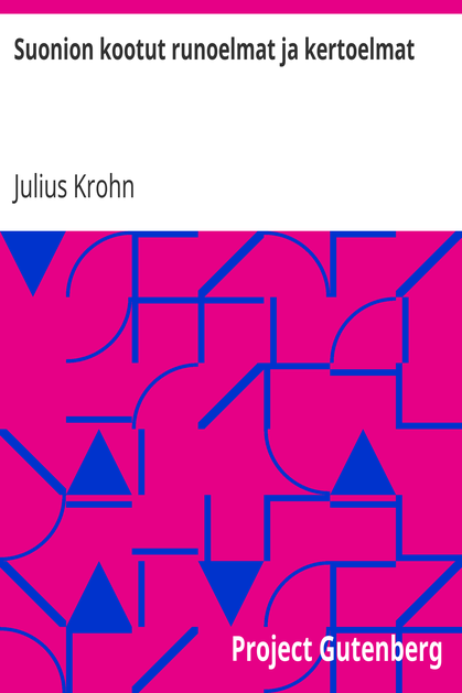 Suonion kootut runoelmat ja kertoelmat cover