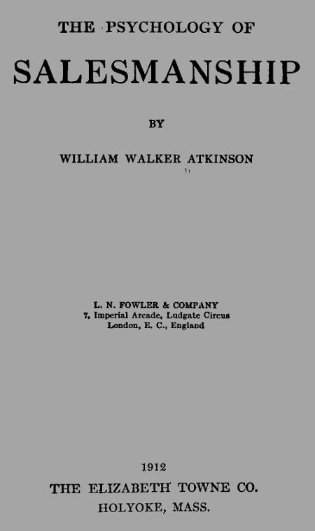 The Psychology of Salesmanship cover
