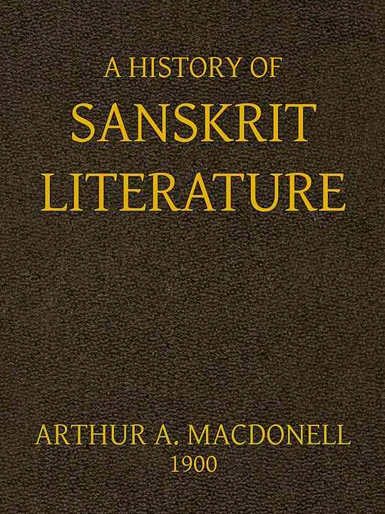 A History of Sanskrit Literature cover