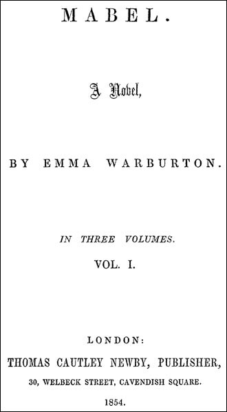 Mabel: A Novel. Vol. 1 (of 3) cover