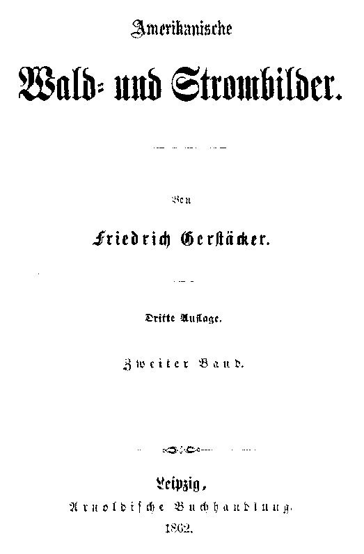 Amerikanische Wald- und Strombilder. Zweiter Band. cover