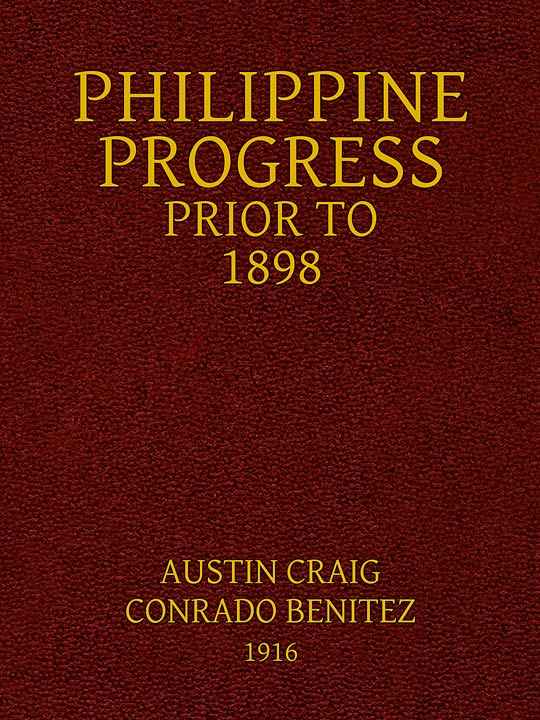 Philippine progress prior to 1898 cover
