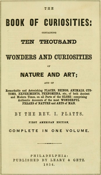 The Book of Curiosities cover