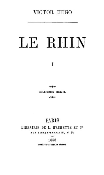 Le Rhin, Tome I cover