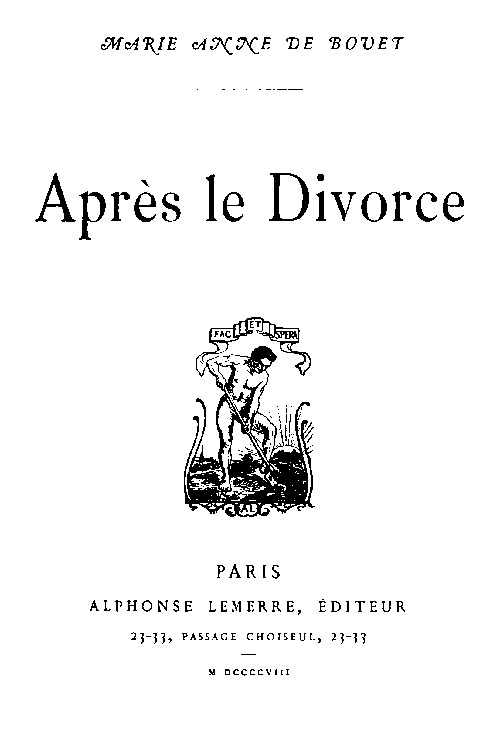 Après le divorce cover