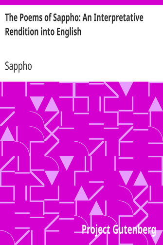 The Poems of Sappho: An Interpretative Rendition into English cover
