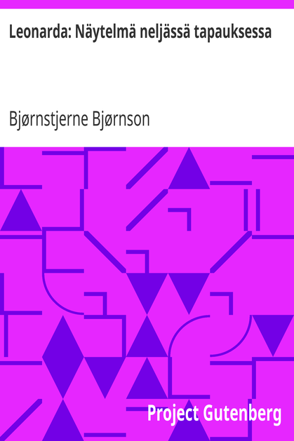 Leonarda: Näytelmä neljässä tapauksessa cover