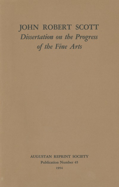 Dissertation on the Progress of the Fine Arts cover