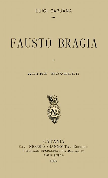 Fausto Bragia, e altre novelle cover