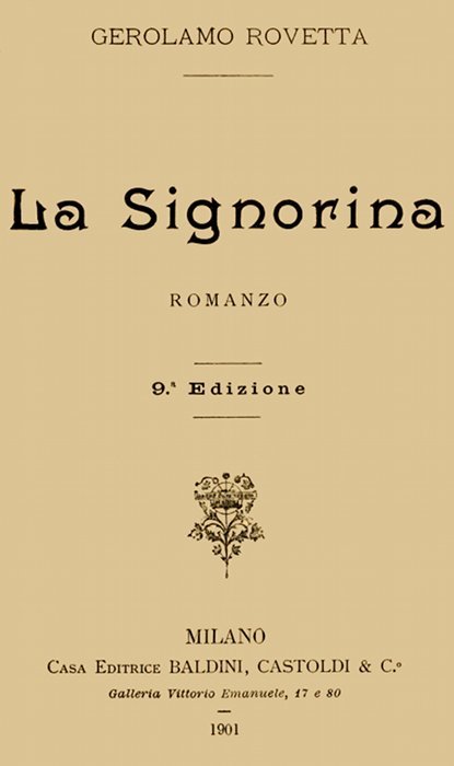 La Signorina: Romanzo cover