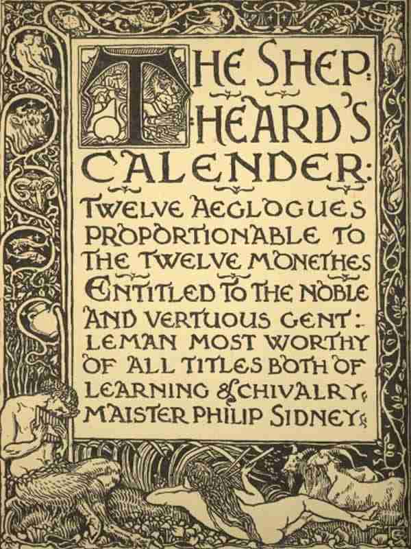 The Shepheard's Calender: Twelve Aeglogues Proportionable to the Twelve Monethes cover