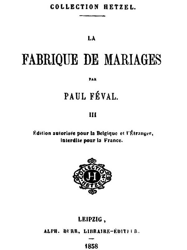 La fabrique de mariages, Vol. 3 cover