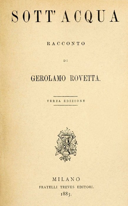 Sott'acqua: racconto cover