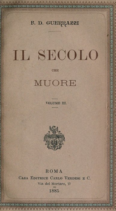 Il secolo che muore, vol. III cover