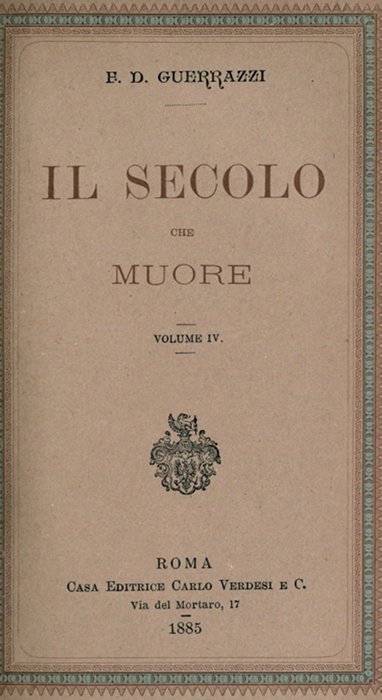 Il secolo che muore, vol. IV cover