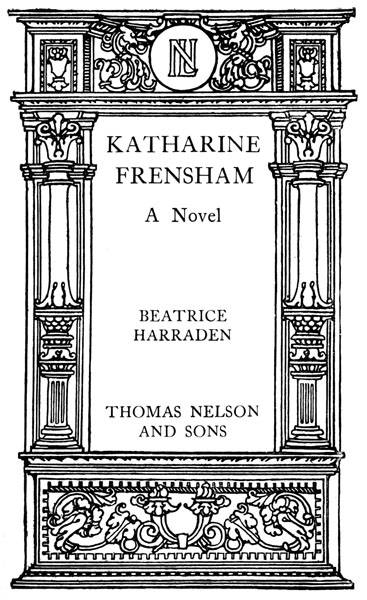 Katharine Frensham: A Novel cover