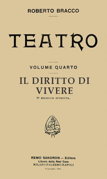 Il diritto di vivere: Dramma in tre atti cover