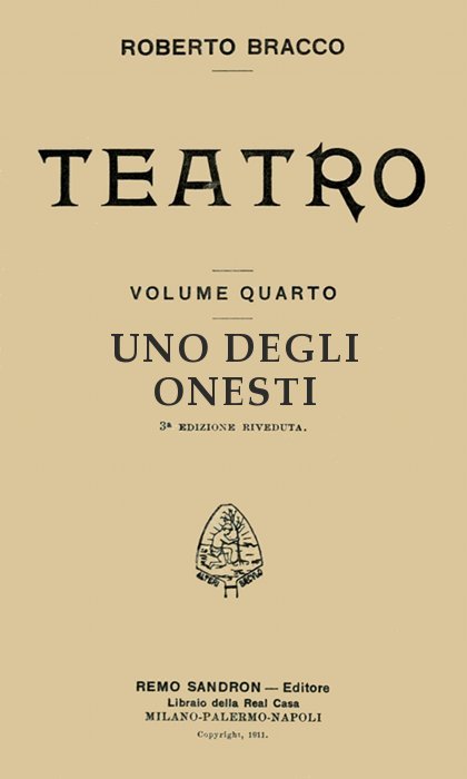 Uno degli onesti: Commedia in un atto cover