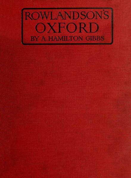 Rowlandson's Oxford cover