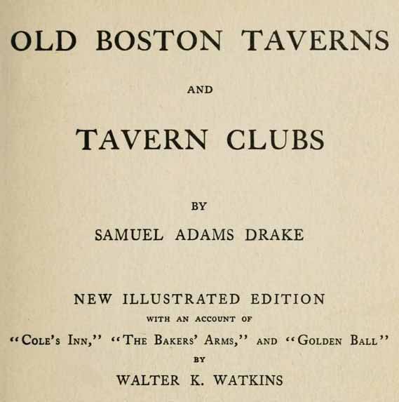 Old Boston Taverns and Tavern Clubs cover