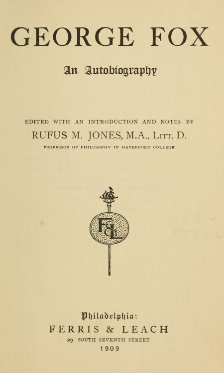 George Fox: An Autobiography cover