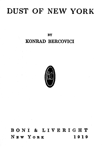 Dust of New York cover