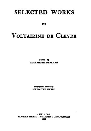 Selected Works of Voltairine de Cleyre cover