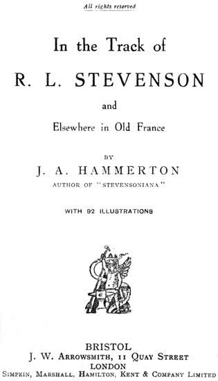 In the Track of R. L. Stevenson and Elsewhere in Old France cover