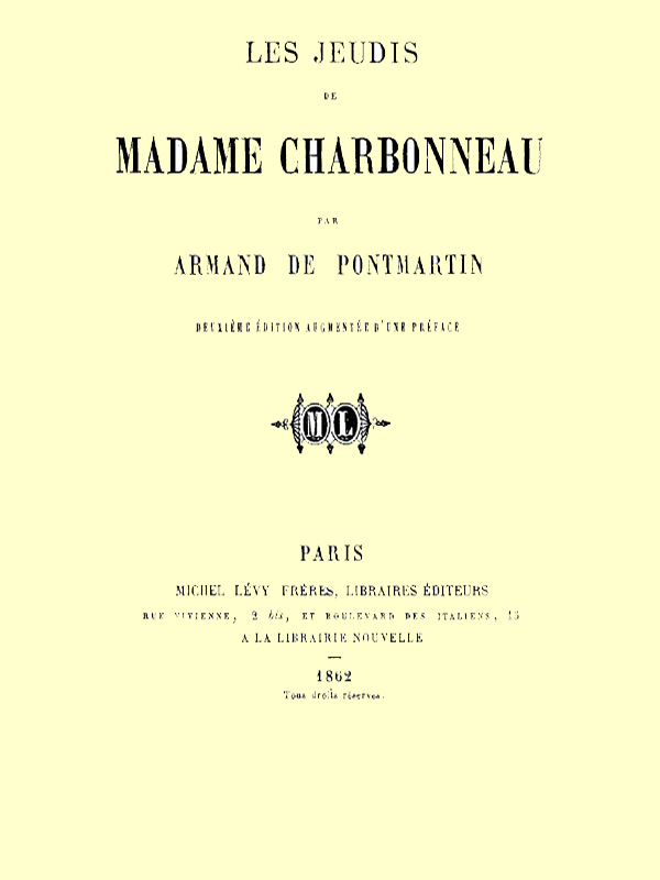 Les Jeudis de Madame Charbonneau cover
