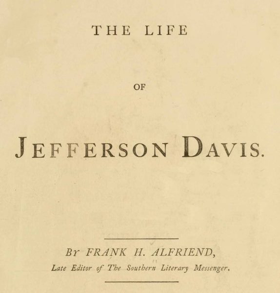 The Life of Jefferson Davis cover