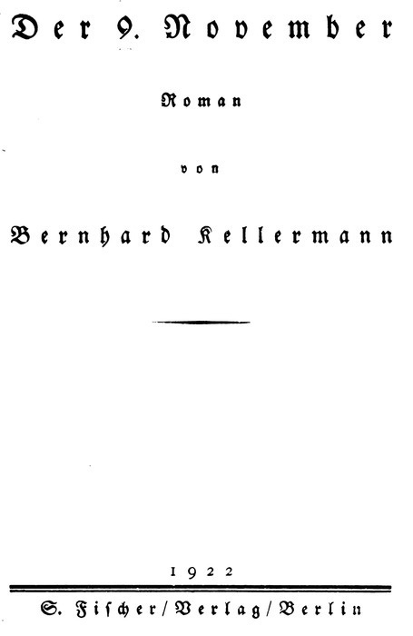 Der 9. November: Roman cover