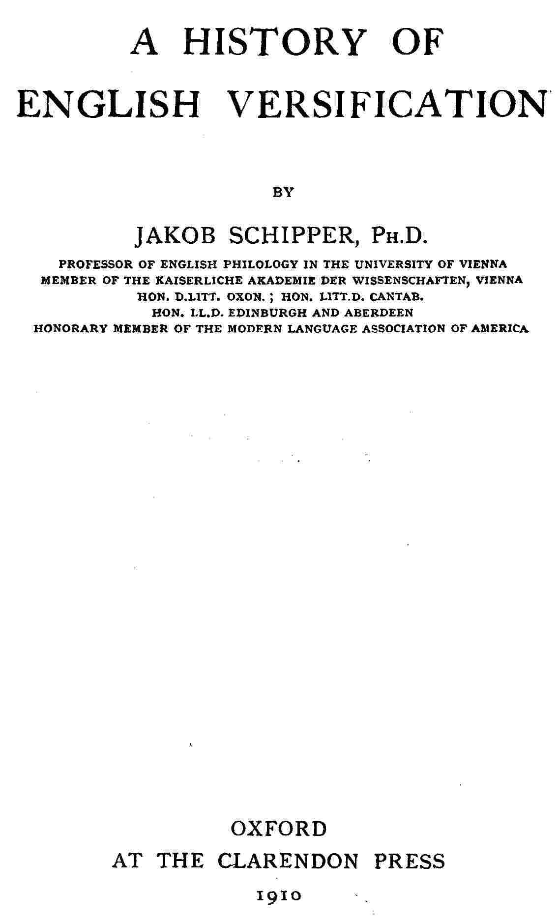 A History of English Versification cover