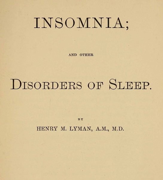 Insomnia; and Other Disorders of Sleep cover