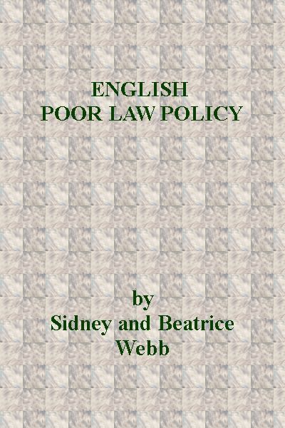 English Poor Law Policy cover